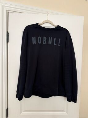 NOBULL Black Crewneck Sweatshirt with Subtle Logo